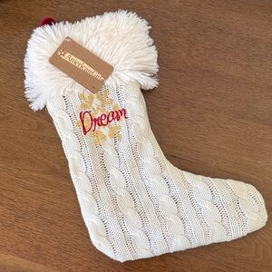American Girl ‘Dream’ Cable Knit Cream Christmas Stocking - NEW